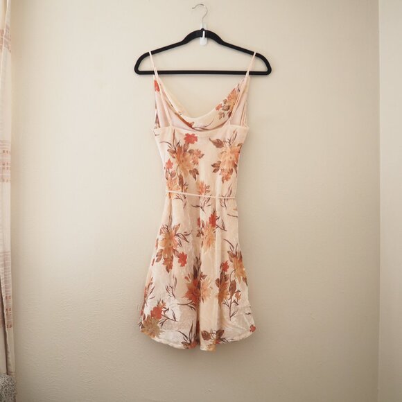 Here Comes The Sun Selfie Leslie Sweet Memories Velvet Cowl Neckline Slip Dress - Picture 10 of 11